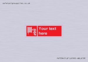 Custom Fire hose reel Sign